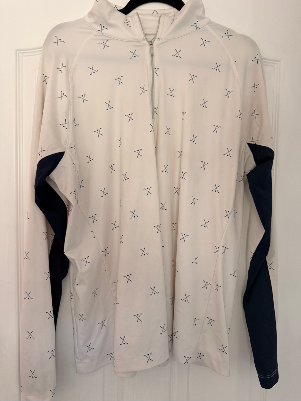 Lady Hagen Women’s Golf Pullover XXL White & Navy Quarter Zip Athletic Top
